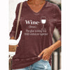 Wine V-neck Sweatshirt