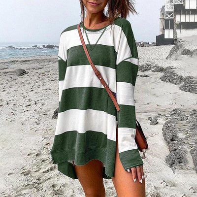 Striped Long Sleeve Pullover (4 Colors)