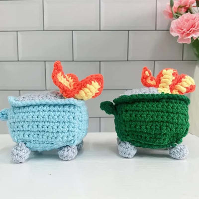 Handmade Emotional Support Gift - Crochet Dumpster Raging Fire