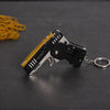 All Metal Mini Folding Rubber Band Gun Outdoor Military Sport Toy Keychain