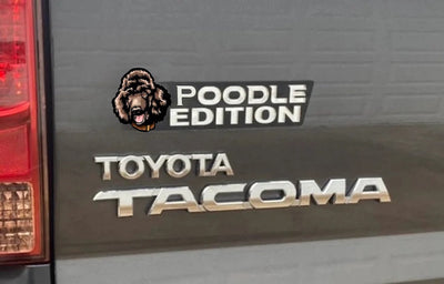 Poodle Car Badge Laser Cutting Car Emblem CE046