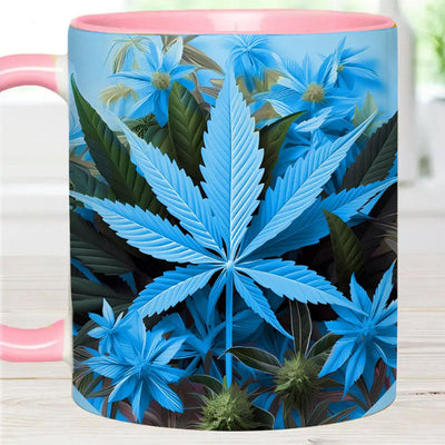 Pink Stoner Chick - Weed Accent Mug