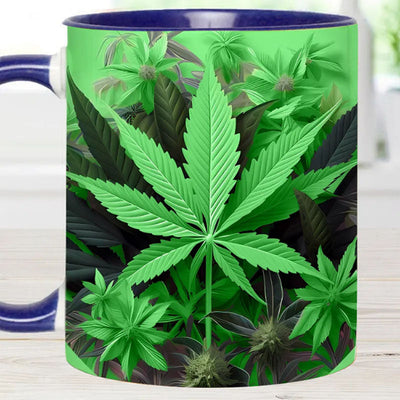 Pink Stoner Chick - Weed Accent Mug