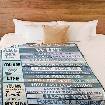 To My Wife - From Husband - A608 - Premium Blanket
