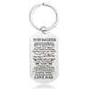Dad To Daughter - You Will Never Lose - Inspirational Keychain - A909