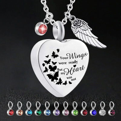 12 Birthstones Urn Necklace for Ashes