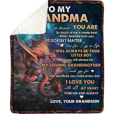 To My Grandma  - From Grandson - Dragon A313 - Premium Blanket