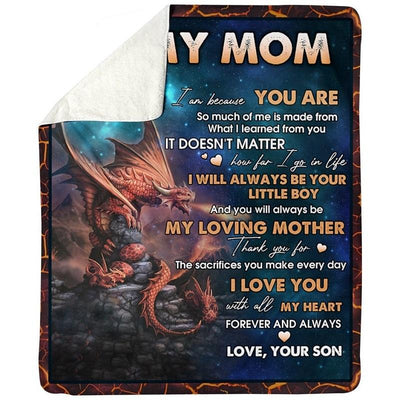 To My Mom - From Son - Dragon A313 - Premium Blanket