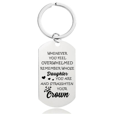 To My Daughter - Whenever You Feel Overwhelmed - Inspirational Keychain - A916