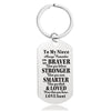 Aunt To Niece - Always Remember You Are Braver Than You Believe - Inspirational Keychain - A918