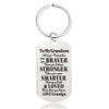 Grandpa To Grandson - Always Remember You Are Braver Than You Believe - Inspirational Keychain - A918
