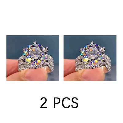 3-Carat Super Flash Moissanite Ring