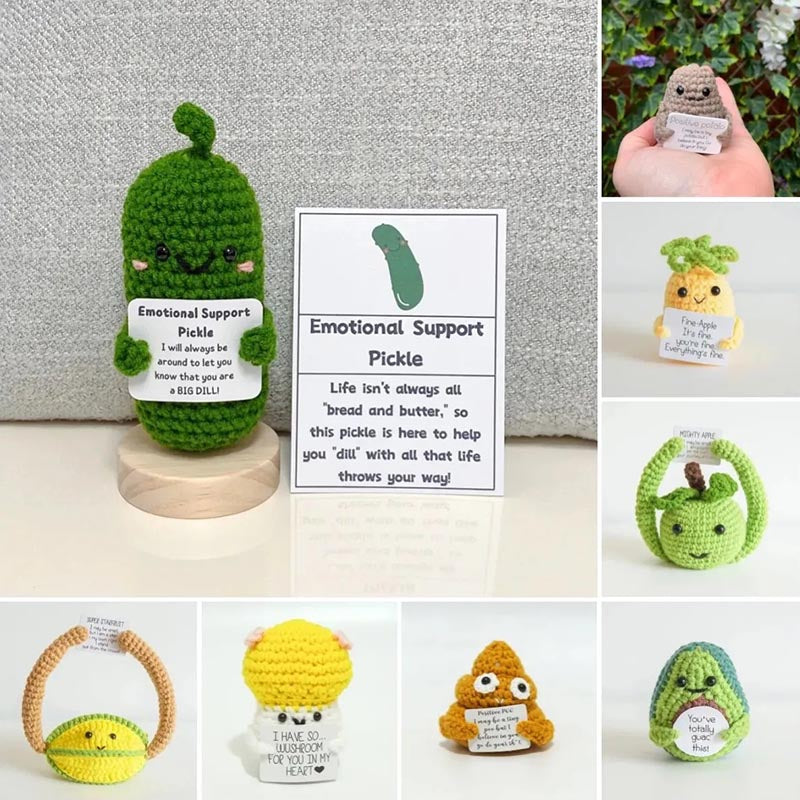  Mity rain Emotional Support Pickle, Cute Handmade