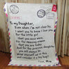 To My Daughter/Son - Sweet Words Letter A614 - Fleece Blanket