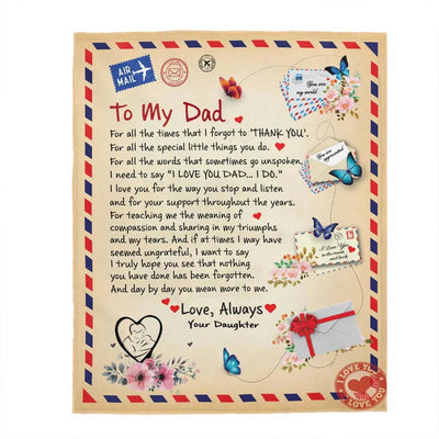 To My Dad - From Daughter  - A721 - Premium Blanket