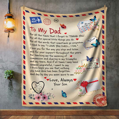 To My Dad - From Son  - A721 - Premium Blanket