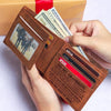To My Grandson - You Will Never Lose - Top-grain Leather Wallet