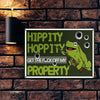 Metal Sign Hippity Hoppity Get Off My Property Frog No Trespassing Retro Metal Sign Vintage Sign For Home Decor