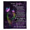 To My Grandpa - From Grandddaughter - Butterfly A319 - Premium Blanket