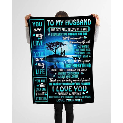 To My Husband - From Wife - A334 - Premium Blanket