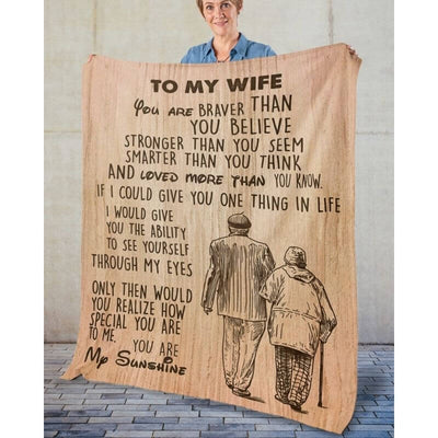 To My Wife - From Husband - F024 - Premium Blanket