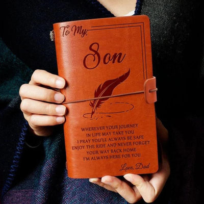 Dad To Son - Enjoy The Ride - Vintage Journal Notebook