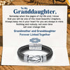 "Grandmother and Granddaughter Forever Linked Together" Braided Leather Bracelet - Love My Granddaughter