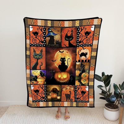 Black Cat G004 Halloween Blanket