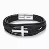 To My Son Love You Forever Cross Bracelet - Card027
