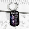 Mom To Son - Life Gave Me The Gift Of You - Wolf Multi Colors Personalized Keychain - A885