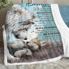 To My Daughter - From Mom - Wolf A246 - Premium Blanket