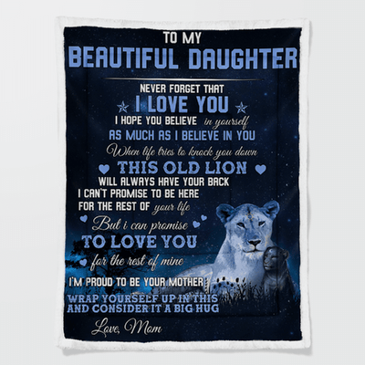 To My Daughter - From Mom - Lion A333 - Premium Blanket