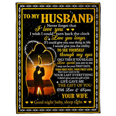 To My Husband - From Wife - A519 - Premium Blanket