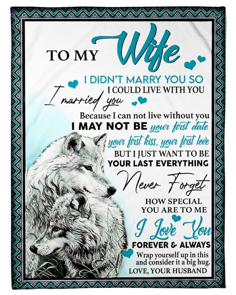 To My Wife - Wolf A245 - Premium Blanket