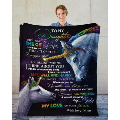 To My Daughter - From Mom - Unicorn A318 - Premium Blanket