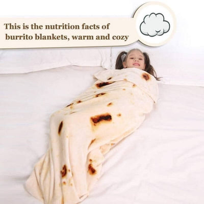 The 3D Burrito Blanket - B104 - Fleece Blanket