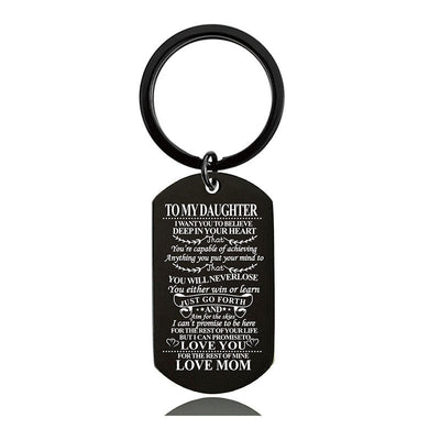 Mom To Daughter - You Will Never Lose - Inspirational Keychain - A909