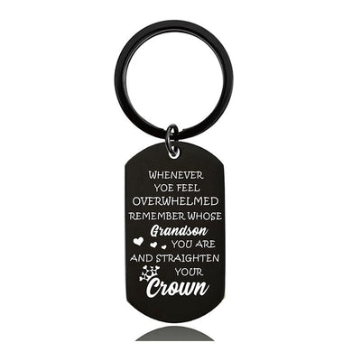 To My Grandson - Whenever You Feel Overwhelmed - Inspirational Keychain - A916