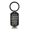 Mom To Son - Always Remember You Are Braver Than You Believe - Inspirational Keychain - A918