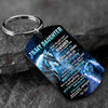 Dad To Daughter - Let It Go - Wolf Multi Colors Personalized Keychain A882