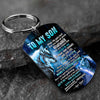 Dad To Son - Let It Go - Wolf Multi Colors Personalized Keychain A882