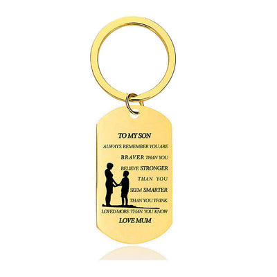 Always Remember You Are Braver Than You Believe - Inspirational Keychain - A899