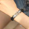 "Dad And Daughter Forever Linked Together" Braided Leather Bracelet - Love My Daughter