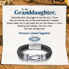 Forever Linked Together Braided Leather Bracelet - Love My Granddaughter